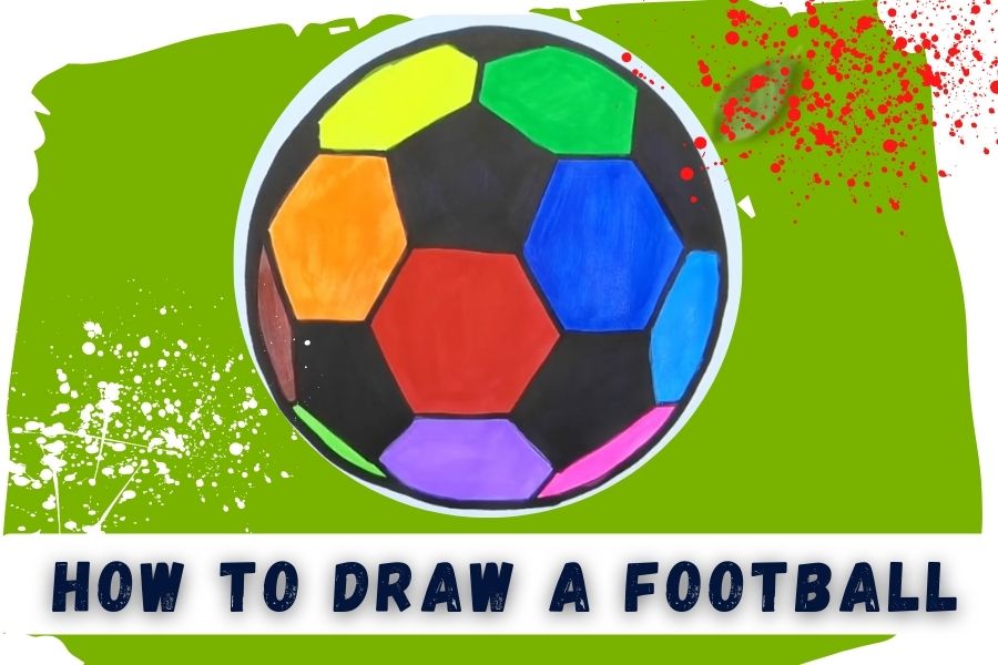how to draw football step by step drawing