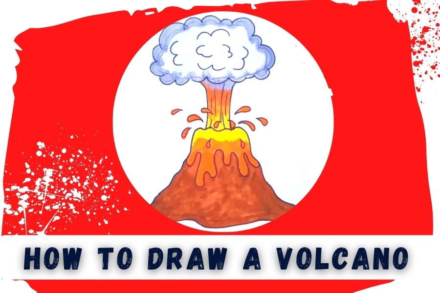 How to Draw A Volcano In Simple 8 Steps