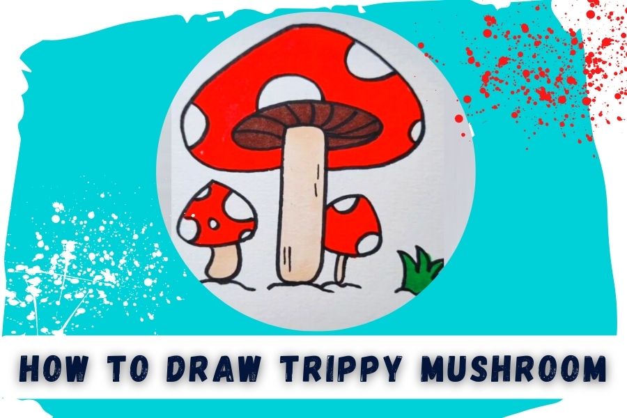 how to draw trippy Mushroom