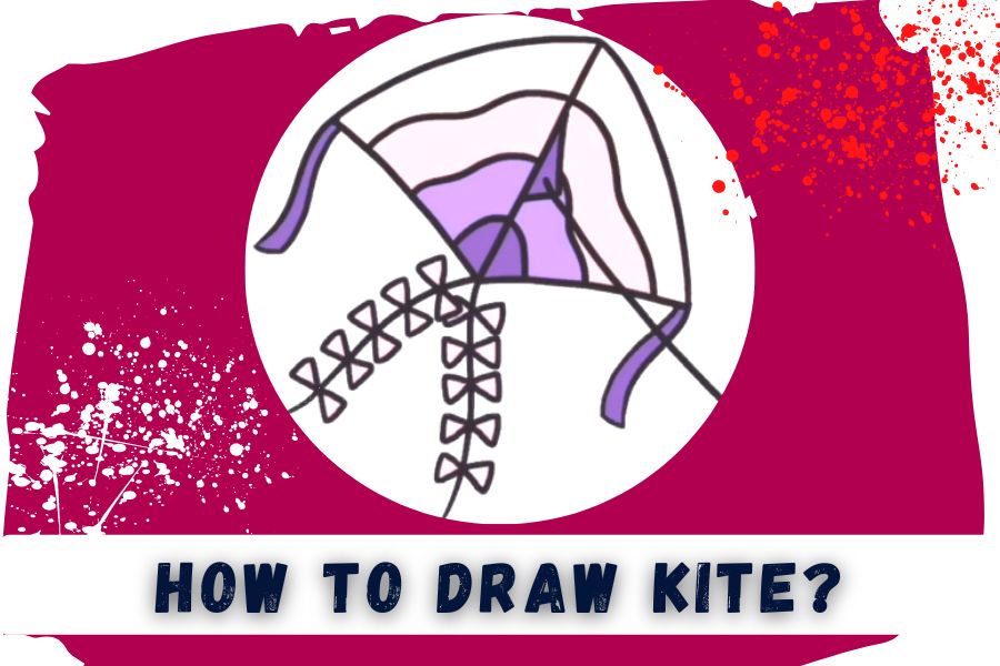How To Draw Kite Drawing In 8 Steps