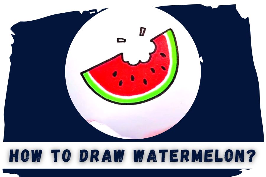 How To Draw Watermelon Drawing