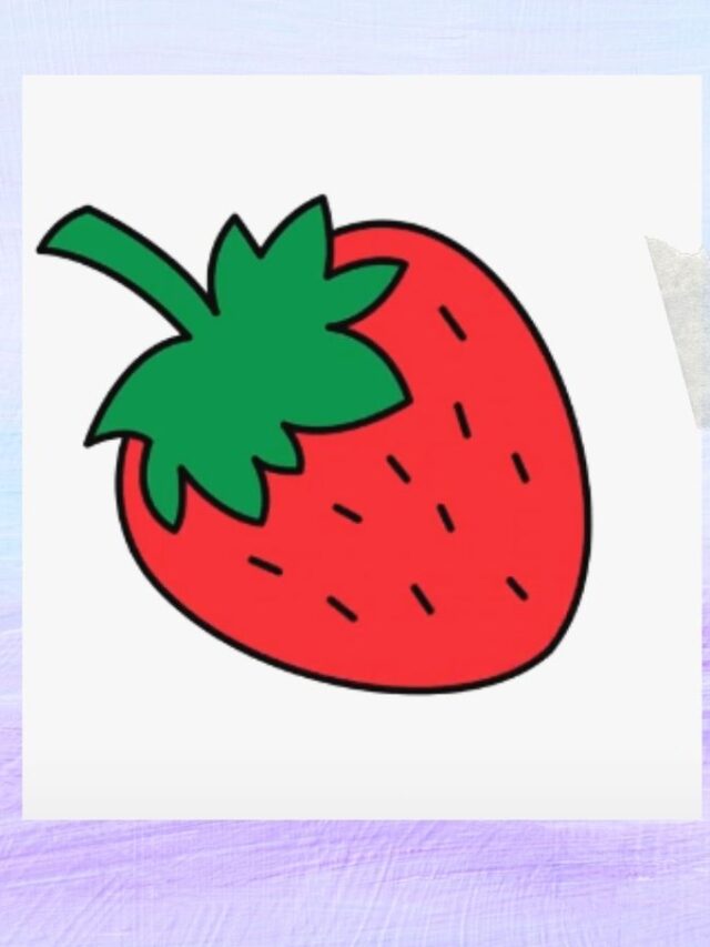 step by step strawberry drawing (1)