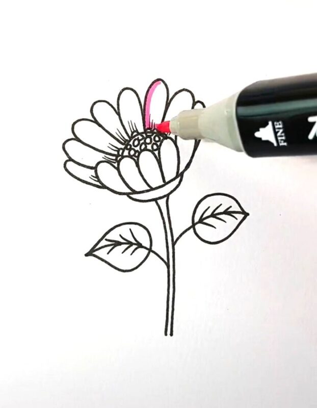 how to make simple flowers drawing 2022