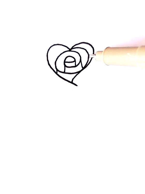 HOW TO DRAW PINK ROSE (3)