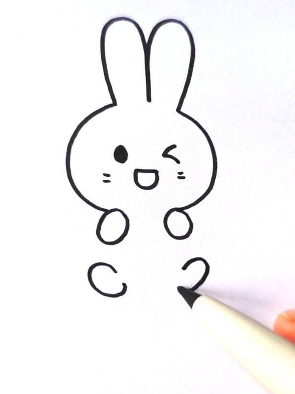 STEP BY STEP CUTE BUNNY DRAWING (1)
