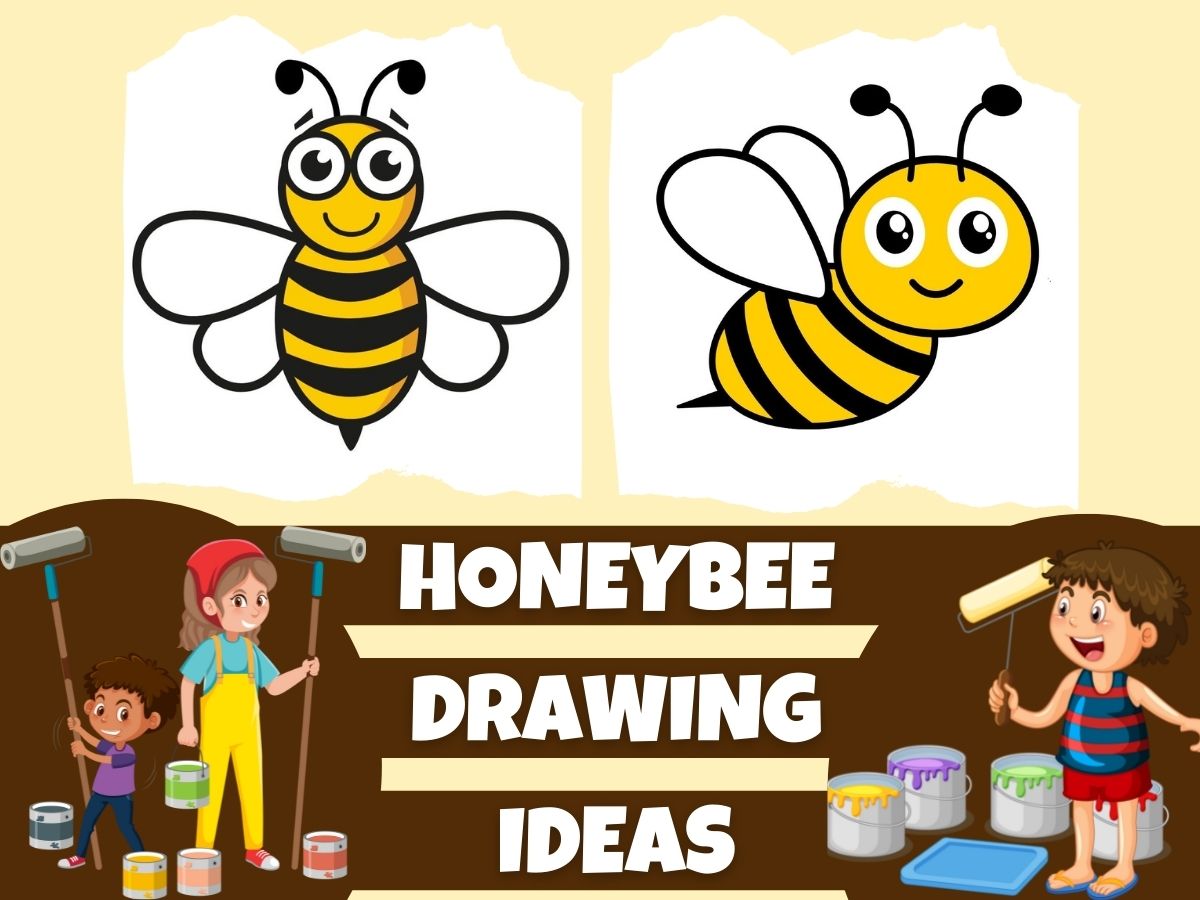 Simple and Cute Honey Bee Drawing Ideas