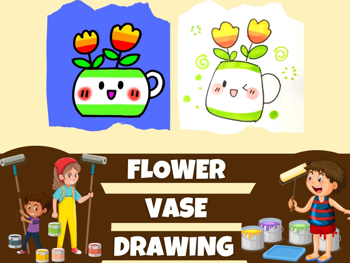 Simple and Easy Flower Vase Drawing Ideas