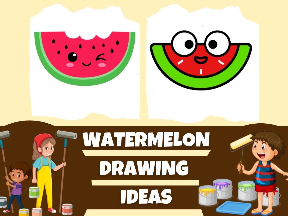 Simple and Easy Watermelon Drawing Ideas
