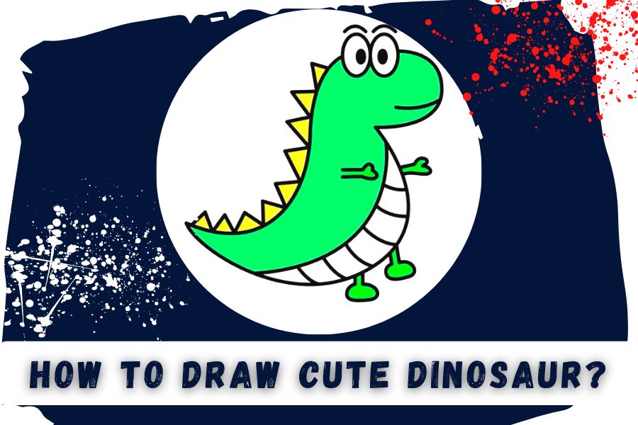 how to draw cute dinosaur