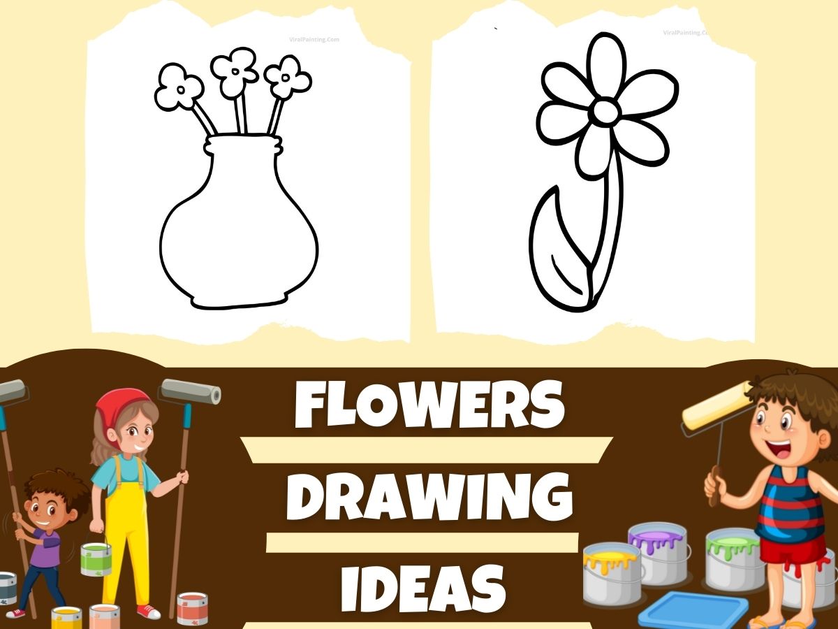 100+ Cute Flowers Drawing iDEAS BY VIRAL PAINTING