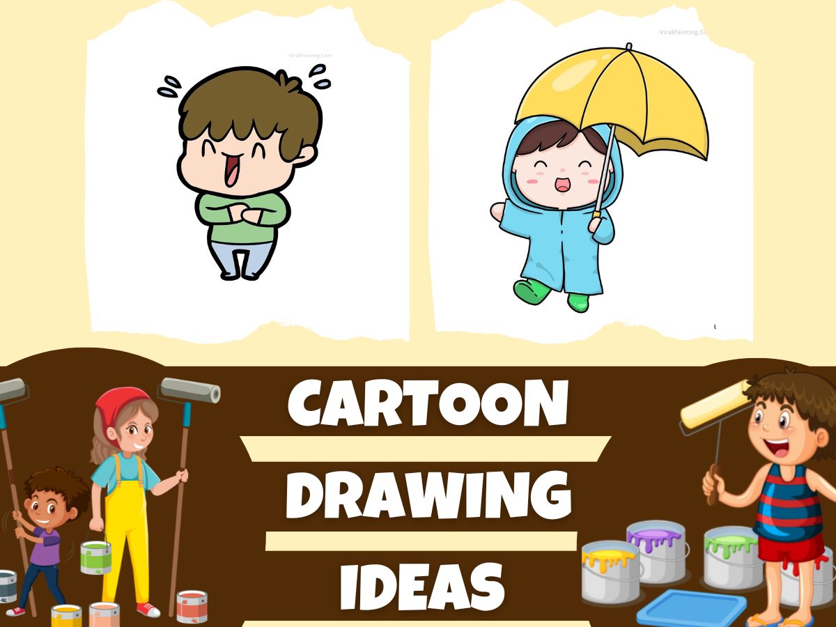 50+ Cartoon drawing ideas by viral painting