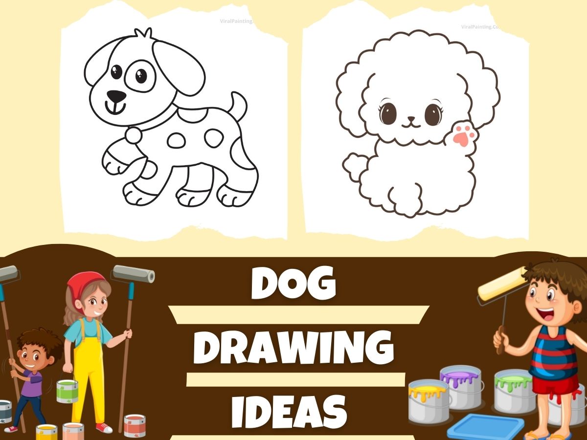 50+ Dog Drawing ideas by viral painting