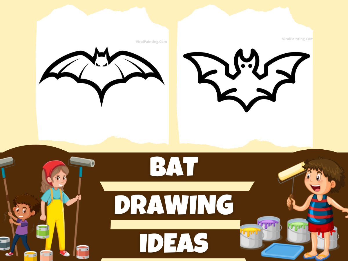 50+ bat drawing ideas for all aged artist