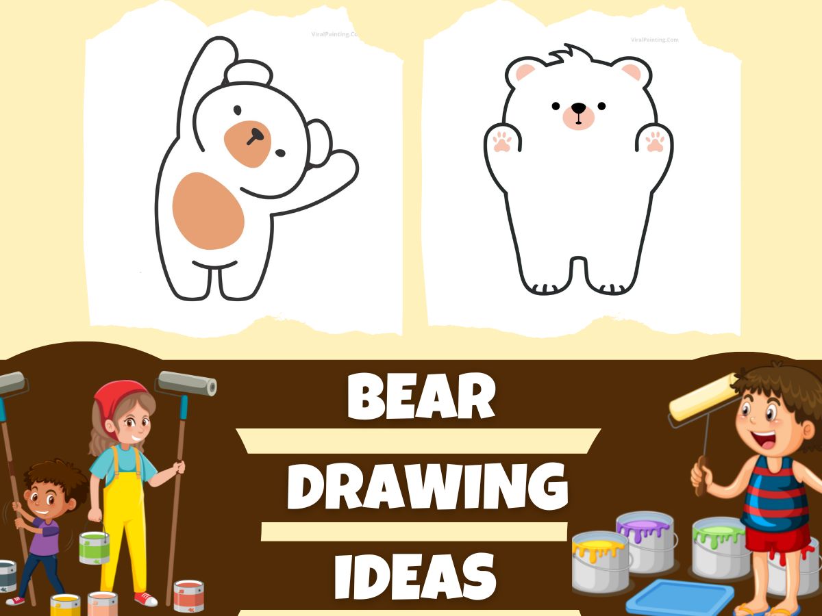 50+ bear drawing ideas by viral painting