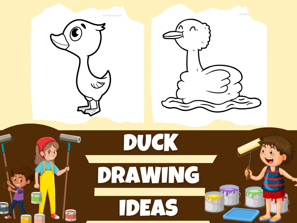 50+ duck drawing ideas for all aged artist