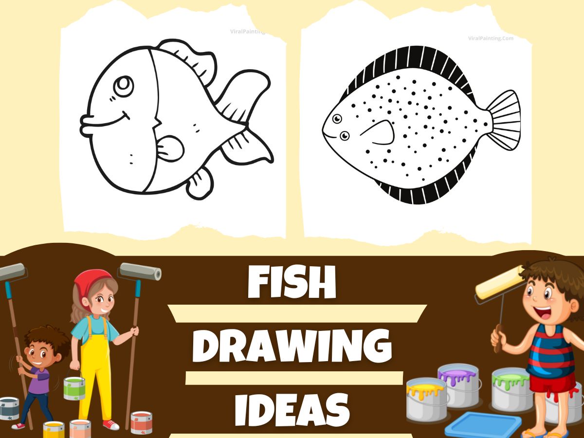 50+ fish drawing ideas by viral painting