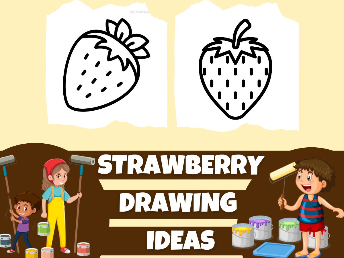 75+ strawberry drawing ideas by viral painting