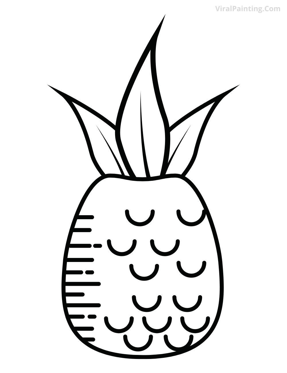 Simple and Easy pineapple drawing ideas for experts (4)