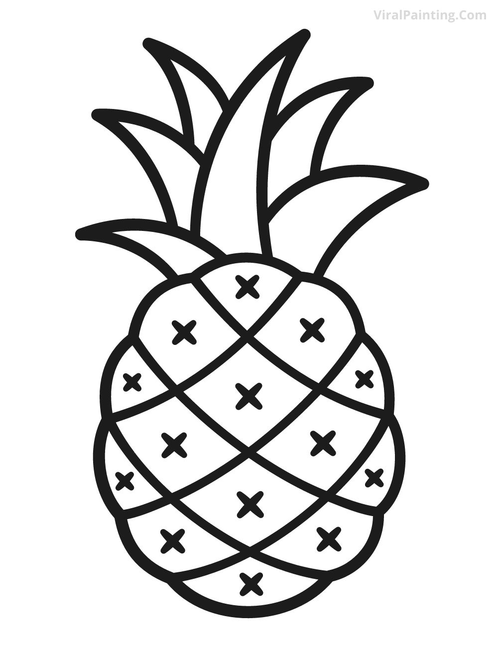 Simple and Easy pineapple drawing ideas for experts (7)