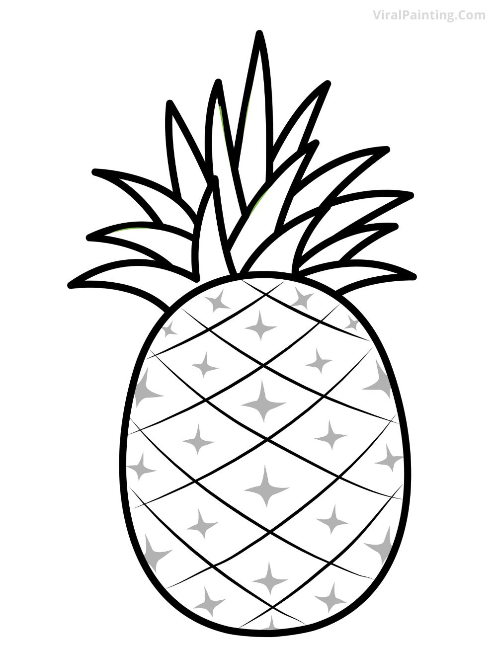 Simple and Easy pineapple drawing ideas for professional (2)