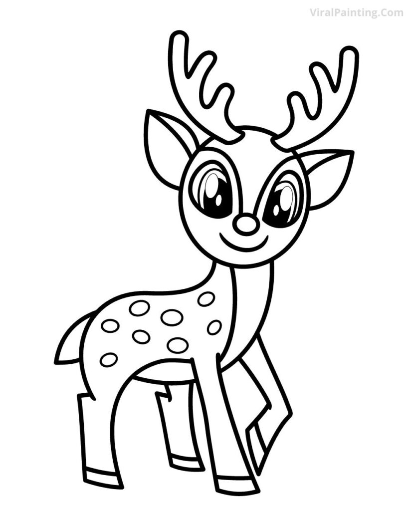 cute deer drawing ideas for adults 2022 (1)