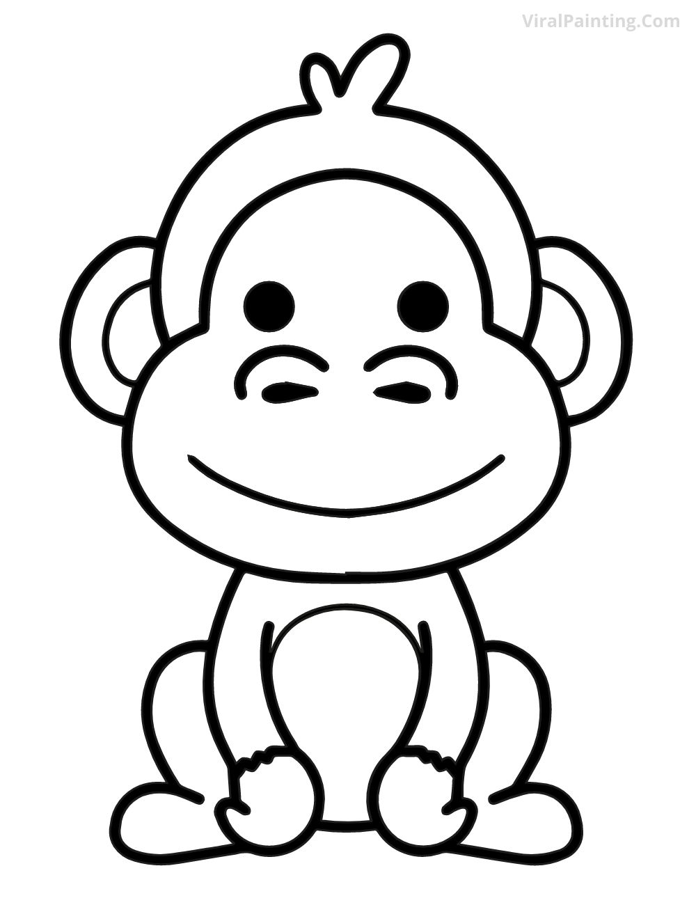 monkey drawing ideas by viral painting