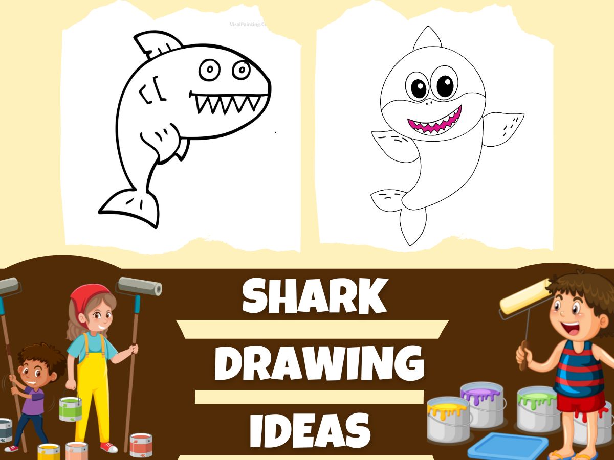 shark drawing ideas 2023 for kids to adults