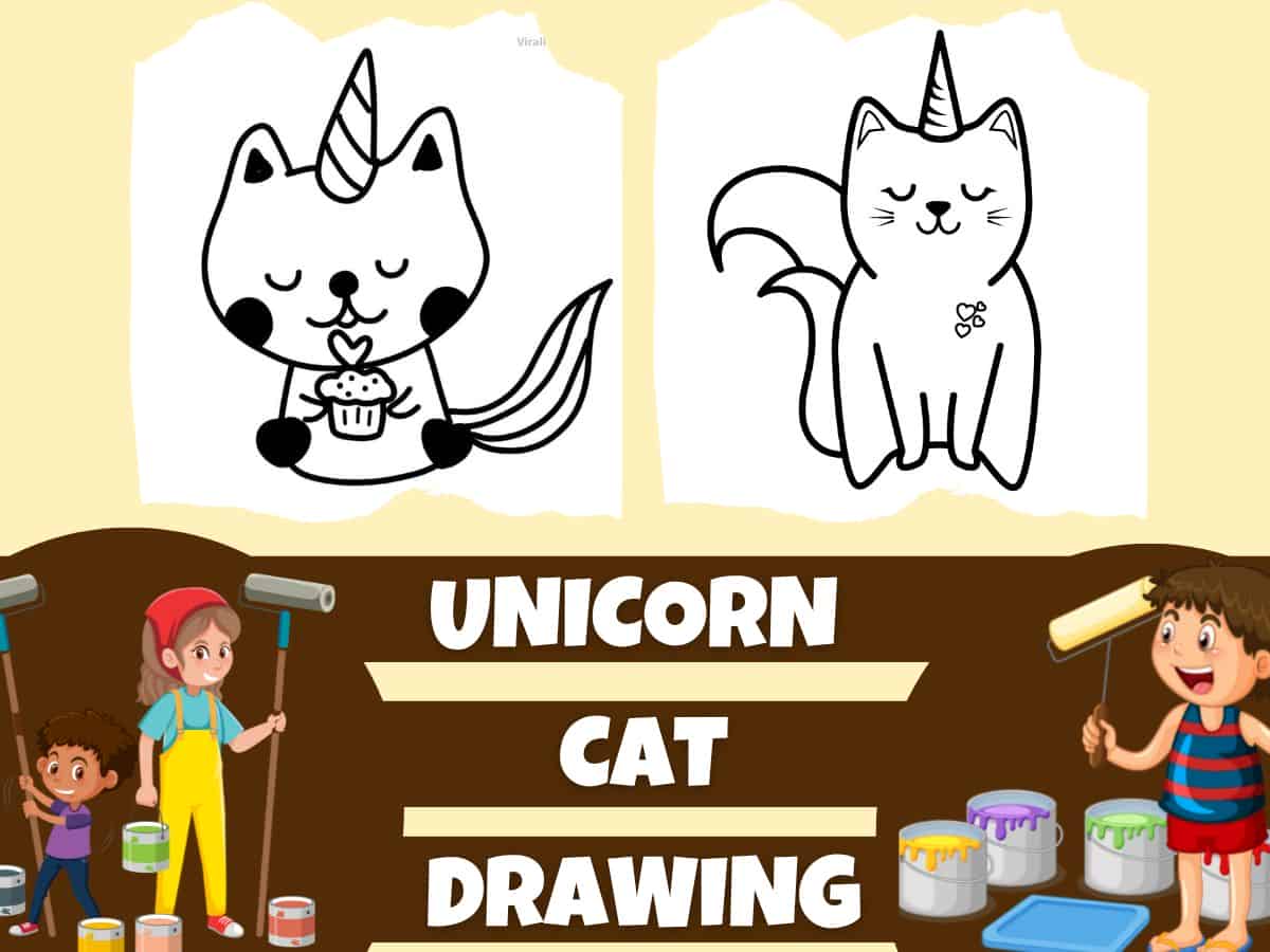 40+ Simple and Cute Unicorn Cat Drawings Ideas For All Aged Artists for 2023