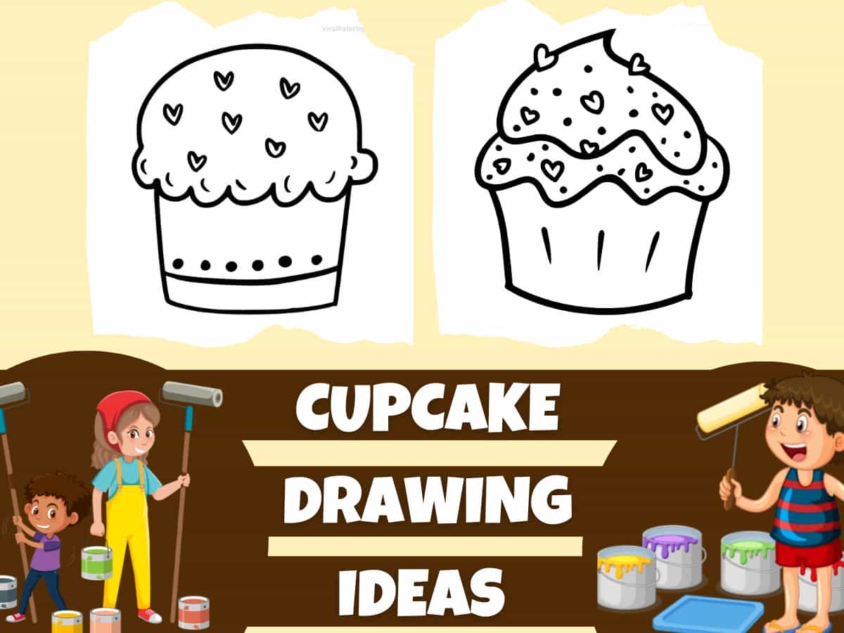 65+ Cute CupCake Drawings Ideas in 2023 Simple and Easy Cupcake Drawing