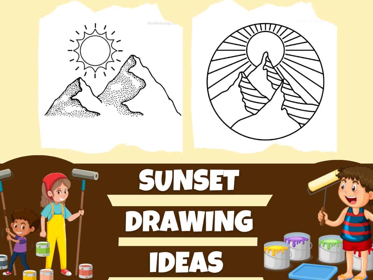 Easy To Make Sunset Drawings Ideas