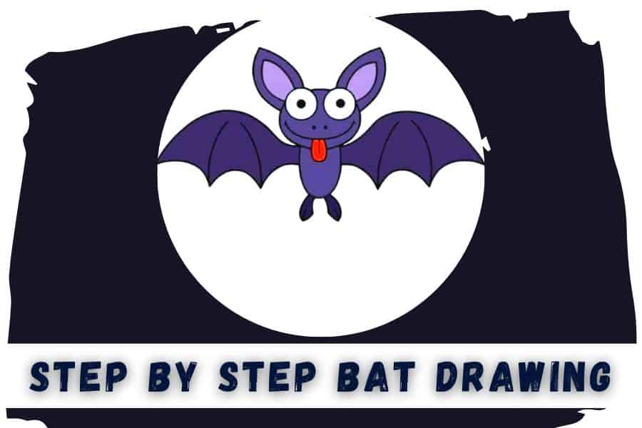 Step by Step Bat Drawing For Kids